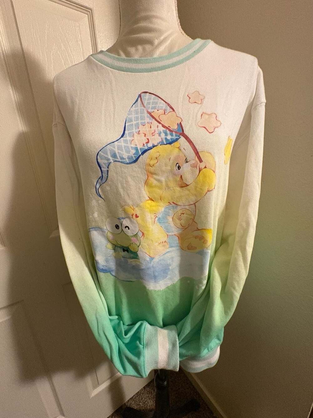Sanrio Hello Kitty and Friends x Care Bears Funshine & Keroppi Sweatshirt Size S